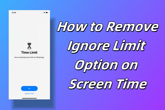 how to remove ignore limit on screen time