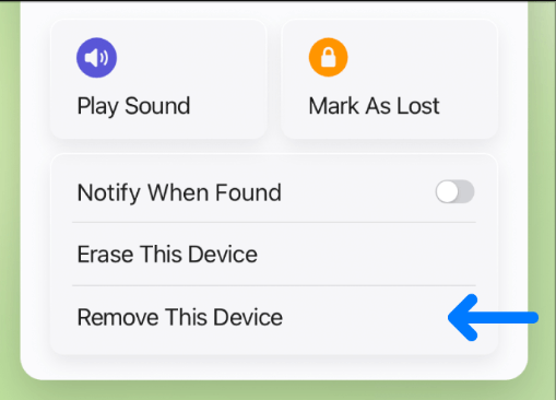 remove this device from icloud