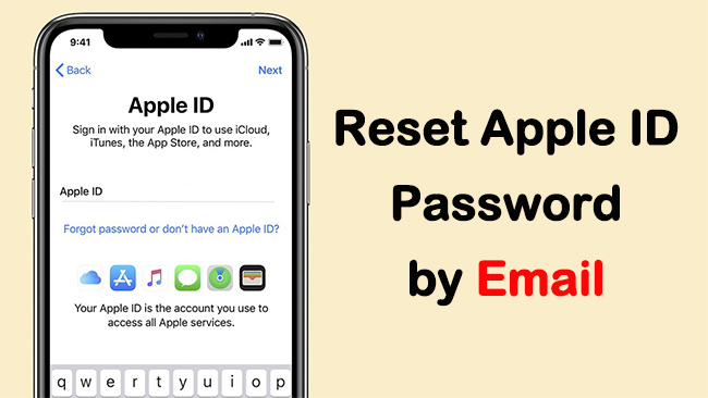 reset apple id password by email