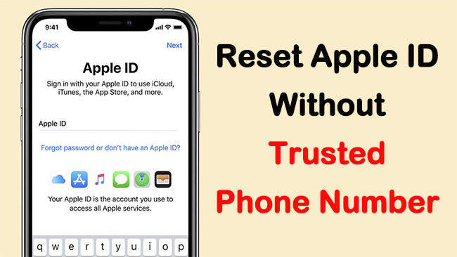 reset apple without trusted phone number