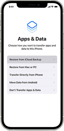 new iphone restore backup