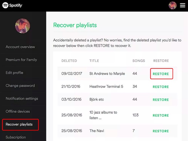 How to Recover Deleted Spotify Playlists & Songs