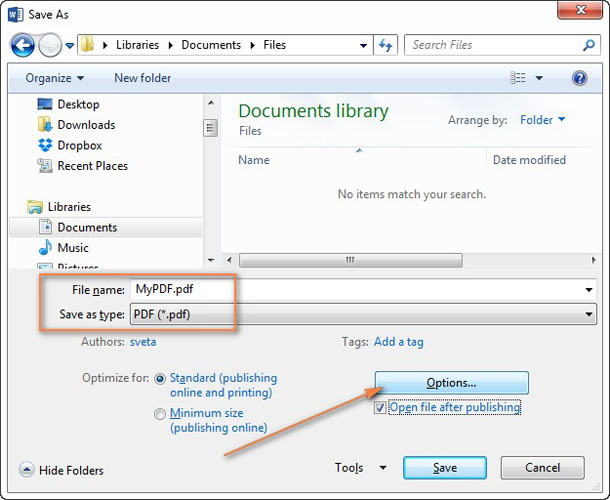 save word as pdf