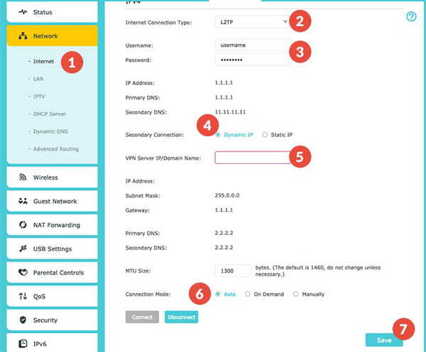 set up vpn on router