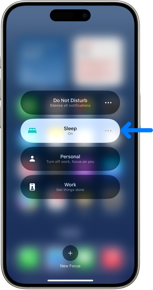 sleep mode control center