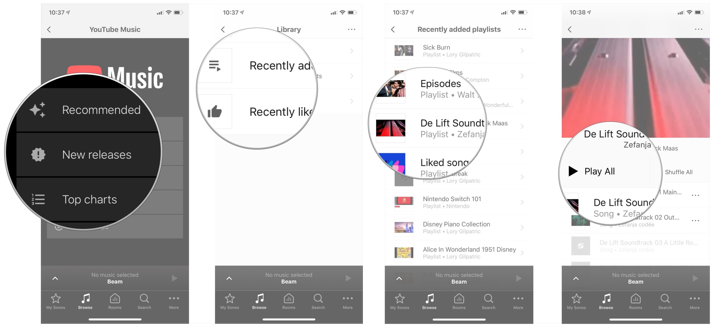 can you play youtube music on sonos