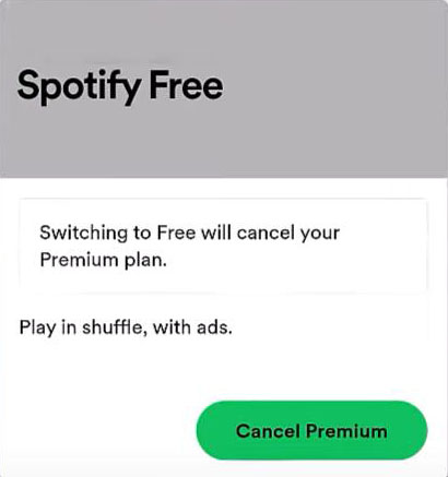 spotify cancel premium