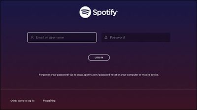 spotify log in without password