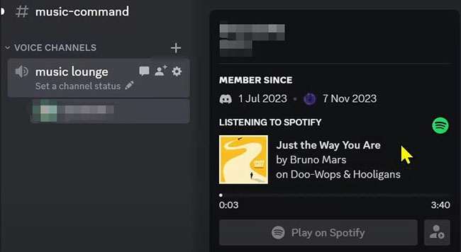spotify play on display profile