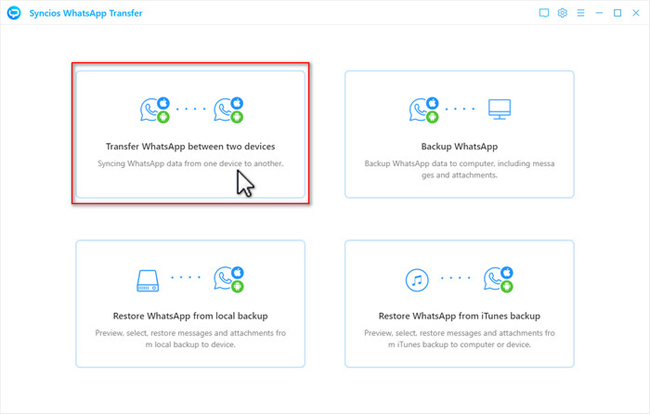 how to use syncios whatsapp trasnfer