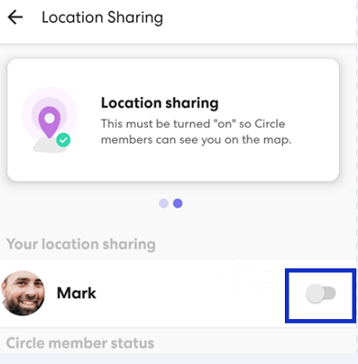 turn off circle location sharing