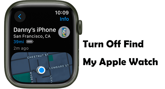 turn off find my apple watch