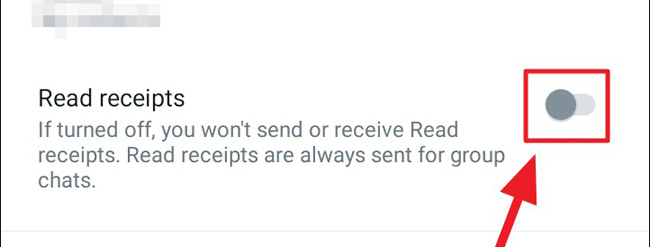 turn off read receipts