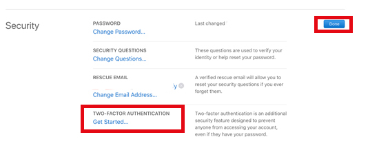 turn on two factor authentication on website