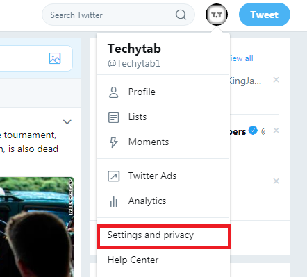 click settings and privacy