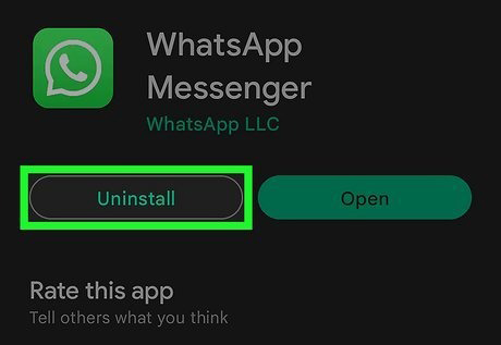 uninstall whatsapp on android