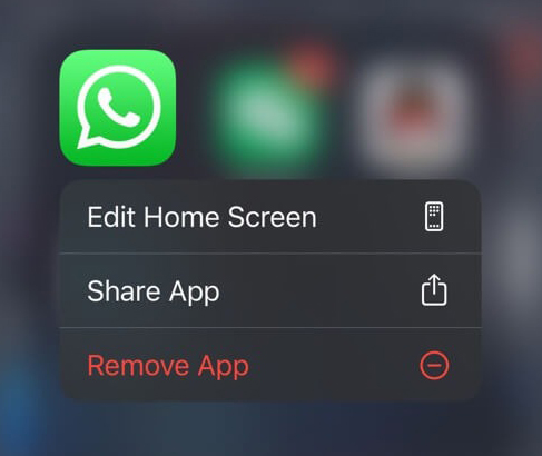 uninstall whatsapp on ios