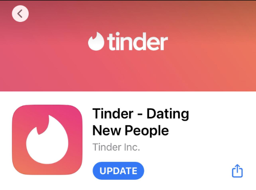 update tinder from app store