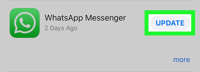 update whatsapp in appstore