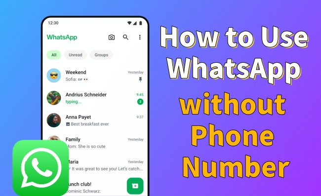 how to use whatsapp without phone number