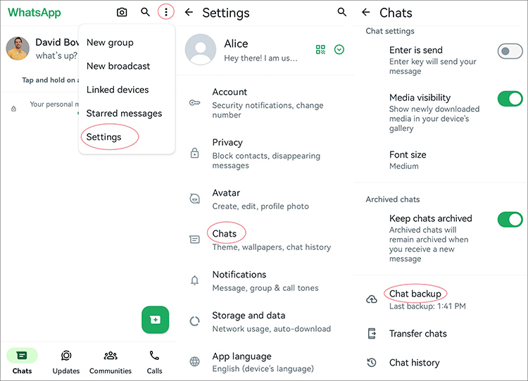 back up whatsapp chat on android to google drive