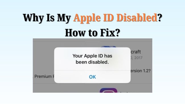 why is my apple id disabled