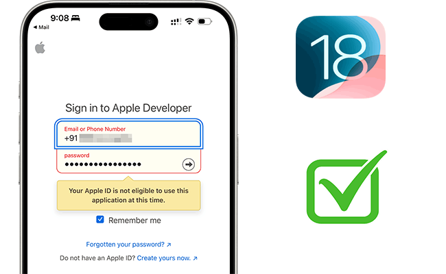 fix your apple id is not eligible to use this application at this time
