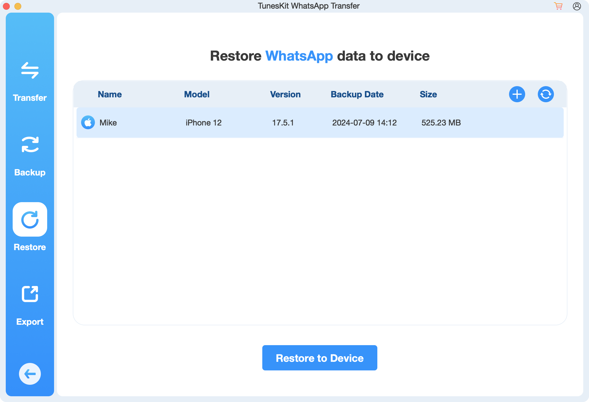 restore whatsapp data