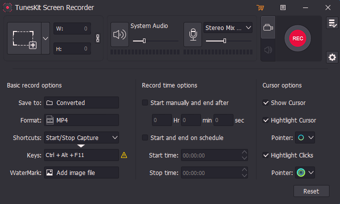 adjust settings of recording streaming video